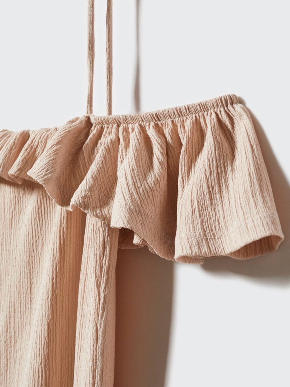 Mango Tan Spaghetti Straps Ruffle Midi - Picture 4 of 4